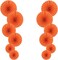 Orange Party Hanging Fans DIY Set - 12pcs Paper Fans with Pinwheels - DIY Paper Craft for Wedding, Birthday, Christmas Party Decoration